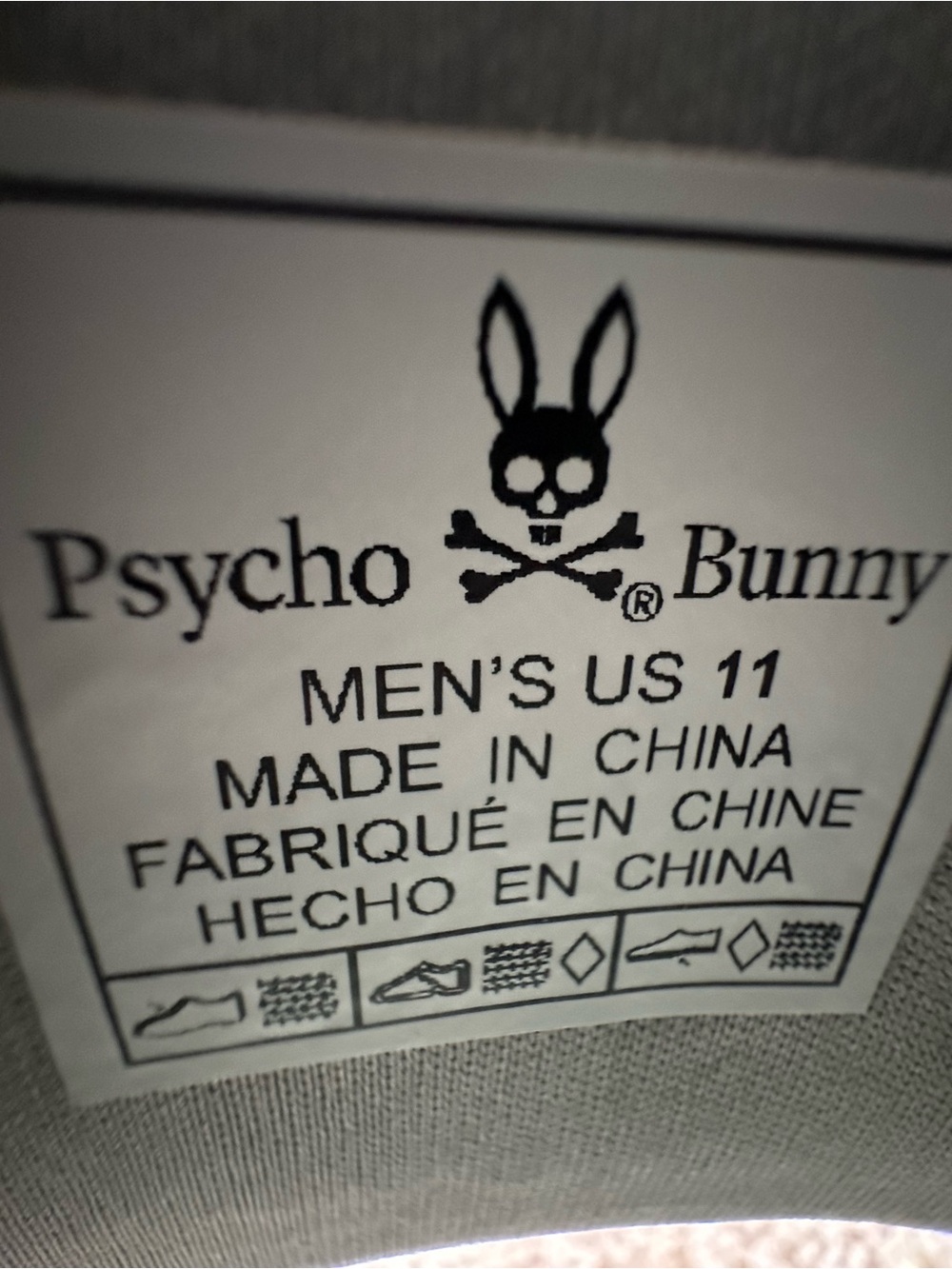Psycho Bunny Men’s Knit Logo Slides Color “Lead” Size 11 - Picture 6 of 10